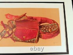 Tipu Sultan Tiger of Mysore Indian Belt Cartouche Box Antique Military Print