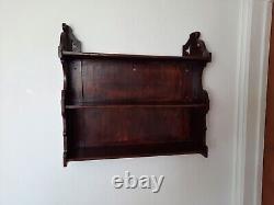 Vintage Arts & Crafts Period Oak Three Tier Shelf Display Unit