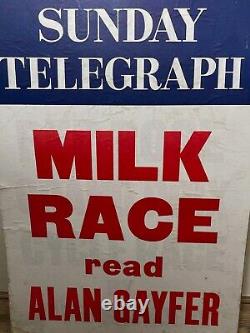 Vintage Dated 1967 Advertising Poster Sunday Telegraph Milk Race