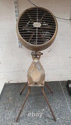 Vintage Industrial Factory GEC Fan Unit 3KW Heater & Timer Working Mount Stand