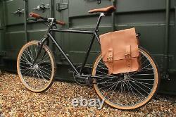 Vintage Retro Custom Single Speed Courier Messenger Mountain Bike Black And Tan
