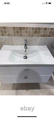 Wall hung Ideal Standard bathroom vanity unit with basin