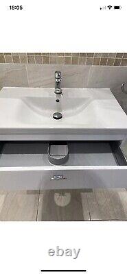 Wall hung Ideal Standard bathroom vanity unit with basin