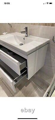 Wall hung Ideal Standard bathroom vanity unit with basin