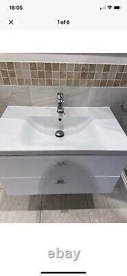 Wall hung Ideal Standard bathroom vanity unit with basin