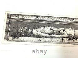 1890 Gravure Antique Hans Holbein La Mort La Plus Jeune Mort Jésus Christ Rare