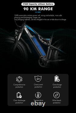 26 Vélo De Montagne Électrique 1000w 48v Fat Tires Vélo City Cyclomoteur Utilisation E-bike Mtb