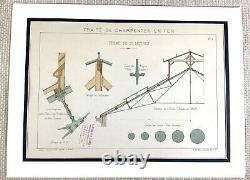 Anglais Architectural Print Warehouse Structural Engineering Antique Old Diagramme