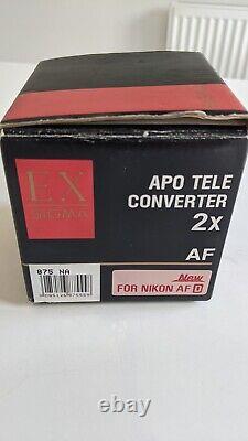 Convertisseur téléobjectif Sigma Aapo 2x EX DG montable interchangeable pour objectif Nikon AF