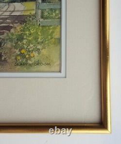 GLADYS CROOK 'Ashendon, Bucks' Aquarelle, Signée. Artiste de Wendover