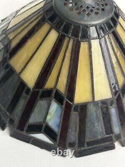 Luminaire vintage en verre teinté monté encastré au plafond