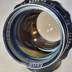 Minolta MC Rokkor-pg 58mm F1.2 Prime Lens, Minolta Md/sr Mount