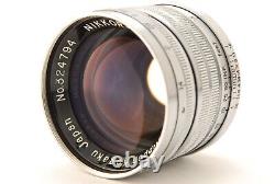 N. MINT? Nikon Nikkor S. C 50mm F1.4 Pour Monture à Vis Leica L39 LTM du JAPON F22