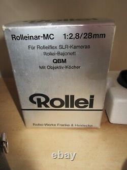 Objectif Rollei MC 12.8 28mm avec monture Rollei QBM, boîte d'origine et en bon état de fonctionnement