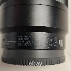 Objectif Sony E 16-70mm f4 Vario-Tessar T ZA OSS monture E en parfait état