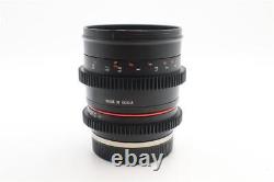 Objectif cinématographique Samyang 50mm T1.3 UMC CS pour Sony E-Mount, mise au point manuelle, très bon état