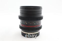 Objectif cinématographique Samyang 50mm T1.3 UMC CS pour Sony E-Mount, mise au point manuelle, très bon état