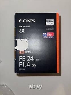 Objectif d'appareil photo Sony FE 24mm f/1.4 GM avec mise au point automatique et manuelle pour monture E de Sony