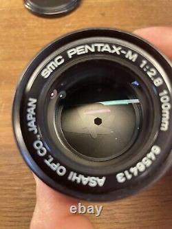 Objectif portrait MF à focale fixe SMC Pentax M 100mm F/2.8 PK K Mount / Japon en état proche du neuf