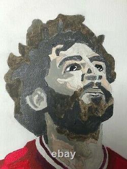 Peinture Portrait Impressionniste Liverpool Football Club Star Striker Mo Salah
