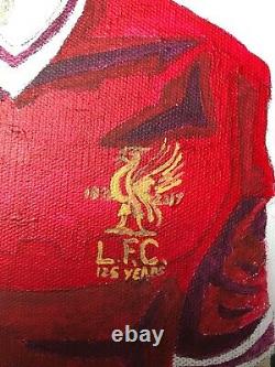 Peinture Portrait Impressionniste Liverpool Football Club Star Striker Mo Salah