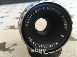 Rare Vers 1958 Meyer Optik Gorlitz Primotar 50mm F2.8 M42 Mont Belle