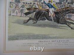 Restrike Antique Cheval De Course Imprimé Charles X11 Et Euclid Hunt Après Herring
