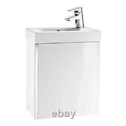 Roca Mini 45cm Lavabo Compact Suspendu et Robinet Blanc Espace Économie de Livraison