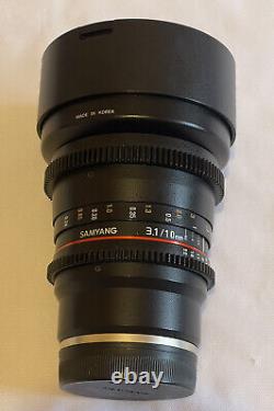 Samyang 10mm T3.1 Vdslr Ncs Cine Lens Sony E Mount Excellent État
