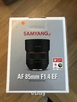 Samyang Objectif F1.4 Ef 85 MM Pour Appareil Photo Reflex Canon Ef Mount. Condition Prisine