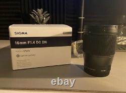 Sigma 16mm F/1.4 DC Dn Contemporary Lens Pour Les Caméras Sony E-mount