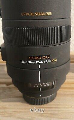 Sigma Dg 150-500mm F/5-6.3 Apo Dg Dslr Hsm Camera Lens Canon Ef Mount
