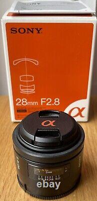Sony Alpha 28mm 12.8 Prime Lens Sal28f28 Pour Sony A-mount. Grande Condition