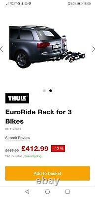 Thule Euroride 943005 3 Porte-vélos Remorquage Rapide